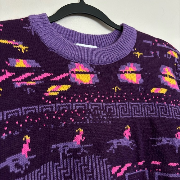 Sentry Centaur Sweater Size Medium Acrylic Mythical Astrology Whimsical - Picture 3 of 10